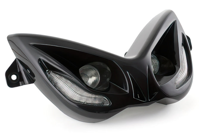 Twin Headlight EVO 2 w/ blue LEDs Yamaha Aerox black