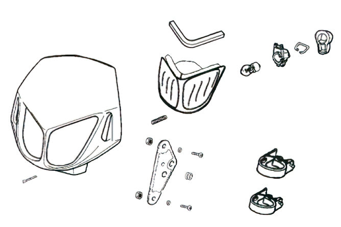 Twin Headlight Mask Enduro black