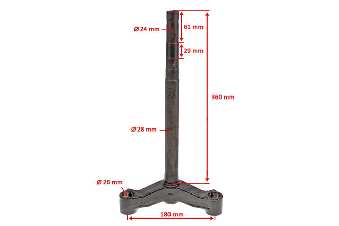 Triple Clamp d.28mm Peugeot Kisbee 50cc