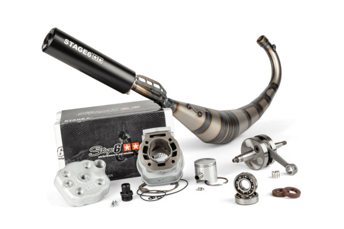 Tuning Kit cylinder + crankshaft + exhaust Stage6 Streetrace 88cc stroke 45mm Derbi Euro 3 / Euro 4