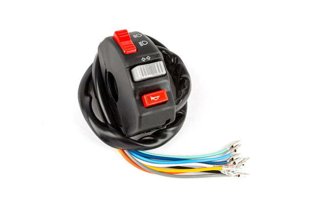 Switch Unit left side w. lights universal black